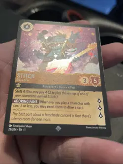 Disney Lorcana Stitch Rock Star 23/204 Super Rare Holo - Foil - Image 3