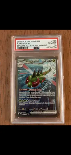 PSA 10 Pokemon Destined Rivals SIR Yanmega EX 228/182 GEM MINT Condition!! - Image 1