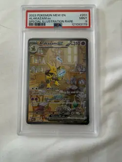 Pokemon Alakazam EX TCG S&V 151 Special Illustration Rare Card 201/165 PSA 9 - Image 1