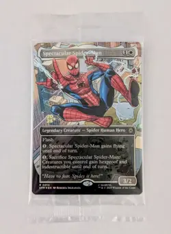 Spectacular Spider-Man Borderless PreRelease FOIL Marvel MTG Magic Promo SEALED - Image 2