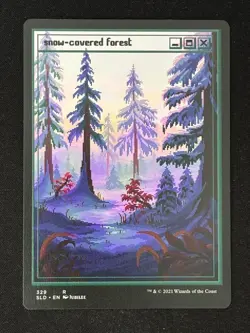 1x MTG Snow-Covered Forest (PixelSnowLands.jpg) - Secret Lair Drop Series (SLD) - Image 1