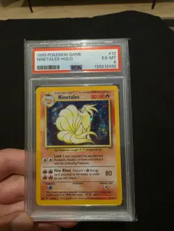Ninetales PSA 6 Pokemon Card. Base Set 12/102 rare holo. WOTC 1999 EX-MT - Image 1