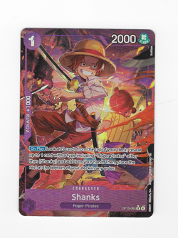 Shanks Alternate Art OP13-065 Carrying On His Will One Piece Card Game - Image 1