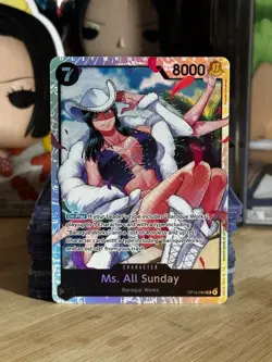 Bandai One Piece Card Game Ms. All Sunday OP14-084 OP-14 Eng Holo SR - Image 1
