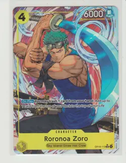Roronoa Zoro - Alternate Art Super Rare One Piece Card OP15-113 SR* - Image 1