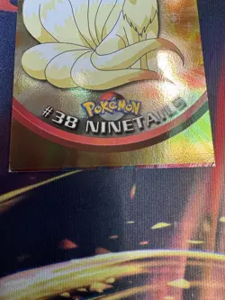 Ninetales Holo Topps Blue Label (First edition) Miscut Pokemon Card - Image 3