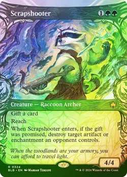 NM Showcase Foil Scrapshooter, MTG, Bloomburrow Commander, Magic, 324 - Image 1