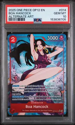 2025 ONE PIECE OP12-LEGACY OF THE MASTER ALTERNATE ART #014 BOA HANCOCK PSA 10 - Image 1