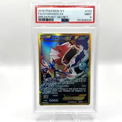 2016 POKEMON XY BREAKPOINT #123/122 GYARADOS EX FULL ART SECRET RARE PSA 9 - Image 1