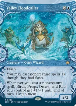 NM Showcase Valley Floodcaller, MTG, Bloomburrow Commander, Magic, 308 - Image 1