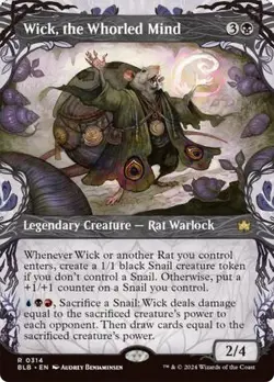 NM Showcase Wick, the Whorled Mind, MTG, Bloomburrow Commander, Magic, 314 - Image 1