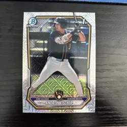 Andrew Fisher 2026 Bowman Prospect BCP-149 Mojo Refractor BREWERS - Image 1