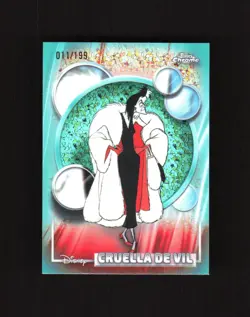 2026 Topps Chrome Disney Cruella De Vil Aqua Mini Diamond /199 - 101 Dalmations - Image 1