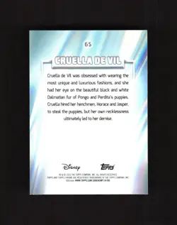 2026 Topps Chrome Disney Cruella De Vil Aqua Mini Diamond /199 - 101 Dalmations - Image 2