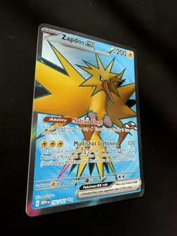 Pokemon TCG Scarlet & Violet Zapdos EX Card 151-192/165 Full art - Image 3