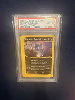 PSA 10 2003 Pokemon Rockets Sneasel Stamped Winner *LOW POP* BEST OF GAME Promo! - Image 1