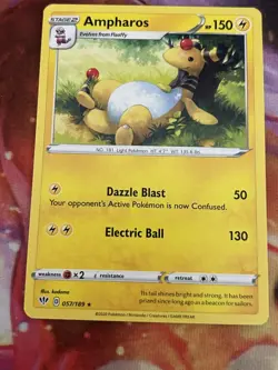 AMPHAROS 057/189 DARKNESS ABLAZE POKEMON CARD RARE NM/M FAST SHIPPING - Image 1