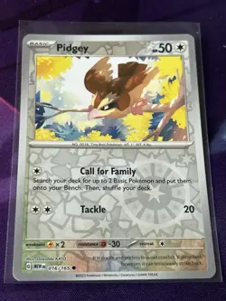 Pidgey 016/165 Reverse Holo MEWen 151 English Pokemon Card - NM - Image 1