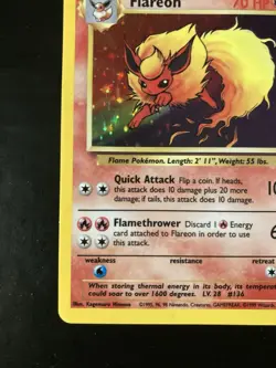 Pokemon TCG Flareon 03/64 Jungle Holo Rare Card English Unlimited 1999 LP - Image 5