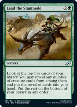 4x Lead the Stampede - Foil NM-Mint, English Ikoria: Lair of Behemoths MTG Magic - Image 1