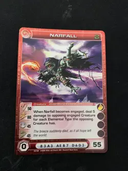 Chaotic Creature Card Narfall Underworld Max Energy, Power - Image 1