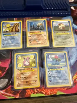 Funskool Pokemon TCG Funskool 5-Card Lot 2004 Abra Ivysaur Omastar Pidgey - Image 1