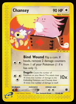 Chansey 72/165 Uncommon Expedition Base Set Pokemon Card - Image 1