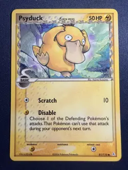 Psyduck (Delta Species) Pokemon 2006 Holon Phantoms Regular Card 81/110 LP - Image 1