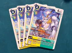 Gatomon EX12-042 Playset Digital World Shambala Digimon Card Game x4 - Image 1