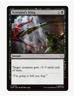 Scorpion's Sting (Scorpion vs Spider-Man Art) | MTG Marvel Crossover | EDH | NM - Image 1