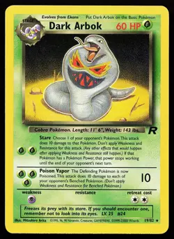Dark Arbok 19/82 Unlimited Rare Team Rocket Pokemon Card - Image 1