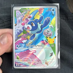 Popplio Black Star Promo 045 Pokemon Card TCG Mega Evolution - Image 1