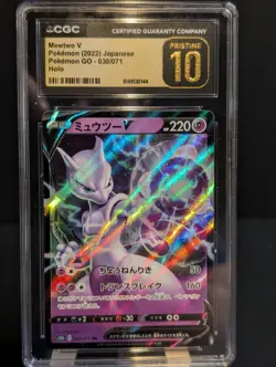💎CGC Pristine 10💎 Pokemon TCG Mewtwo V 030/071 S10b Pokemon GO Holo JP 2022 - Image 1