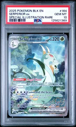 2025 Pokemon Black Bolt Serperior ex Special Illustration Rare #164/086 PSA 10 - Image 1