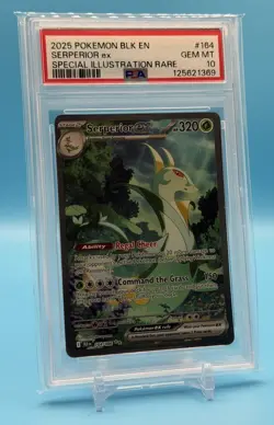 2025 Pokemon Black Bolt Serperior ex Special Illustration Rare #164/086 PSA 10 - Image 4
