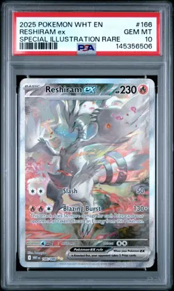 PSA 10 Reshiram EX 166/086 White Flare Pokemon TCG Card SIR Gem Mint New Cert - Image 3