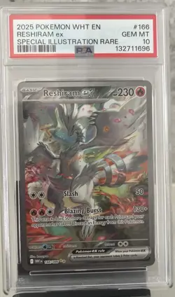 PSA 10 Reshiram EX 166/086 White Flare Pokemon TCG Card SIR Gem Mint New Cert - Image 1