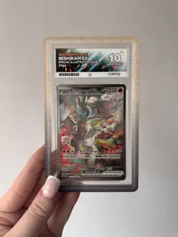 Pokemon TCG Reshiram Ex White Flare Sir 166/086 Ace 10 PRFCT SUBGRADES + GUARD - Image 1