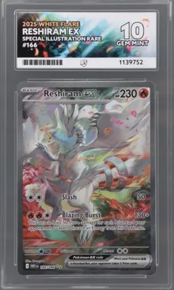 Pokemon TCG Reshiram Ex White Flare Sir 166/086 Ace 10 PRFCT SUBGRADES + GUARD - Image 3