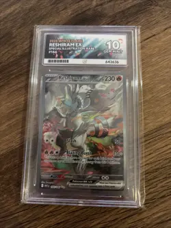 Pokemon TCG Reshiram Ex White Flare Sir 166/086 Ace 10 (perfect subgrades) - Image 1