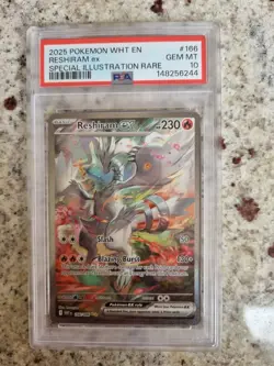 Pokemon TCG White Flare Sir Reshiram EX Card 166/086 PSA 10 Gem Mint - Image 1