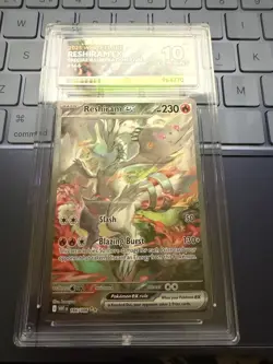Pokemon TCG Reshiram EX White Flare Sir 166/086 Ace Grading Perfect 10 - Image 1