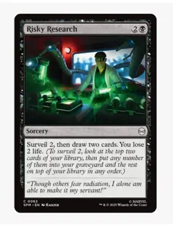 Risky Research (Doc Ock Art) | MTG Marvel Crossover | Spider-Man | EDH Draw | NM - Image 1