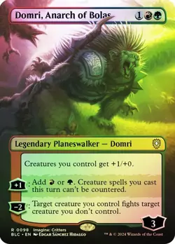 NM Borderless Foil Domri, Anarch of Bolas, MTG, Bloomburrow Commander, Magic, 98 - Image 1