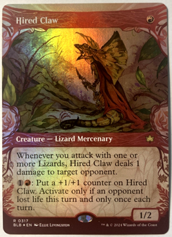 MTG Hired Claw (Showcase Foil) Bloomburrow 317 NM - Image 1