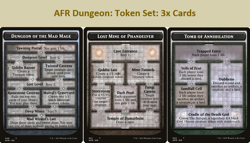 MTG Dungeon Tokens 3x Cards (1 Each) Commander AFR D&D -Magic Cards Set - Image 1