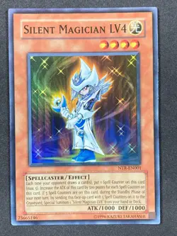 Yugioh - Silent Magician LV4 - Super - Unlimited - NTR-EN001 - LP - Image 1