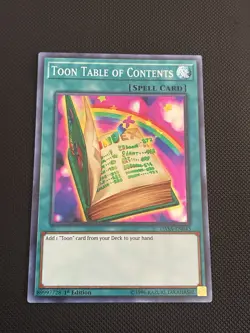 Yugioh! Toon Table of Contents DASA-EN043 Dark Saviors 1st Edition Super Rare NM - Image 1