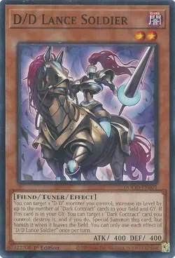 Yugioh! D/D Lance Soldier - DOOD-EN001 - Common - 1st Edition Near Mint, English - Image 1