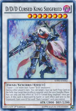 Yugioh! LP D/D/D Cursed King Siegfried - SDPD-EN042 - Super Rare - 1st Edition L - Image 1